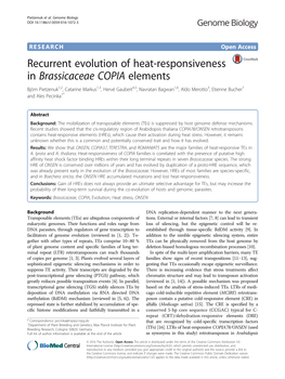 Recurrent Evolution of Heat-Responsiveness In