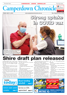 Strong Uptake in COVID Vax Shire Draft Plan Released