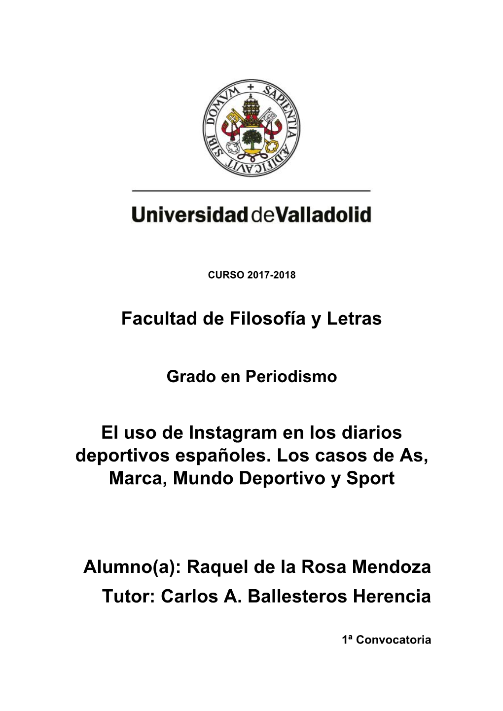 Facultad De Filosofía Y Letras El Uso De Instagram En Los Diarios