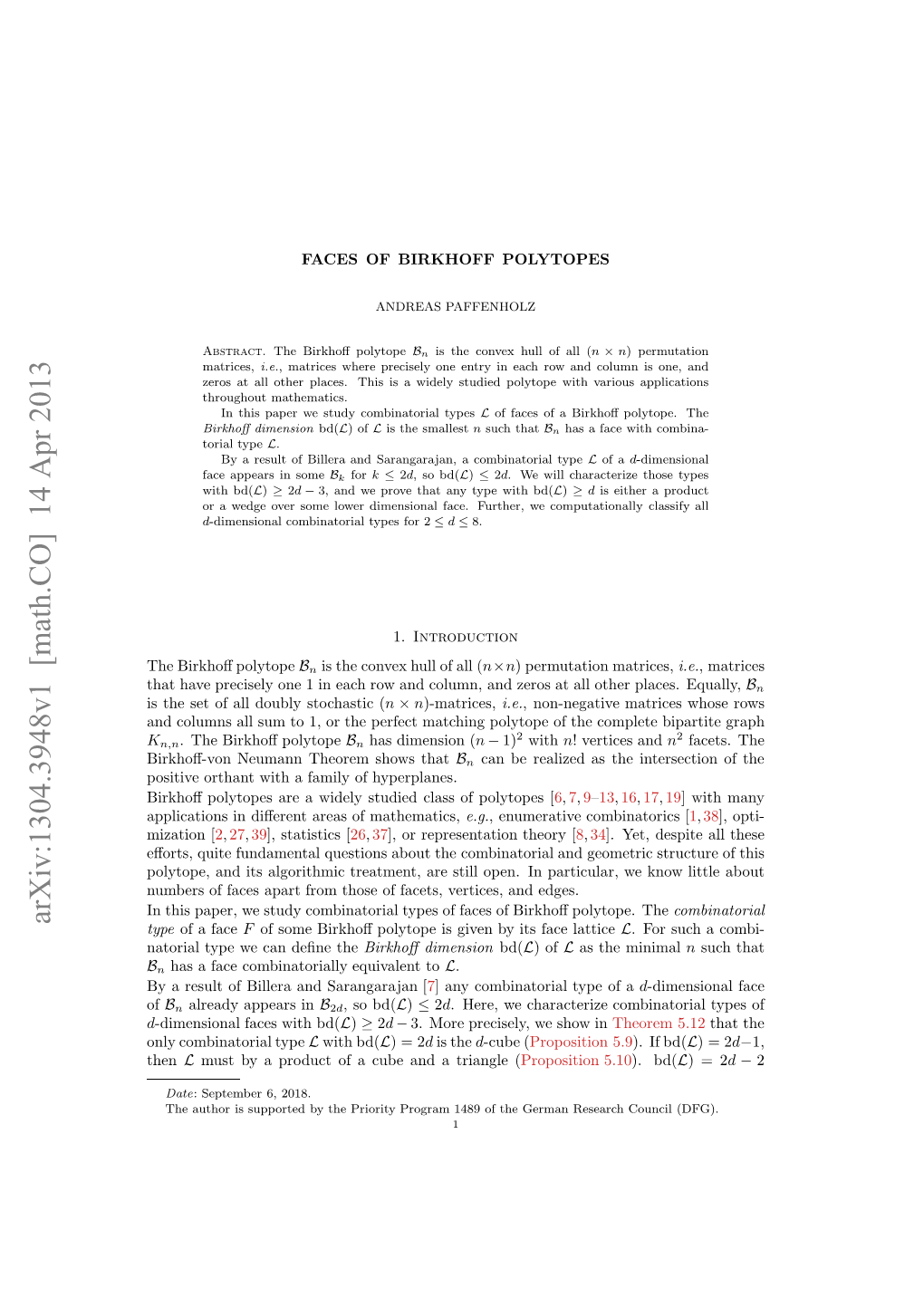 Faces of Birkhoff Polytopes 3