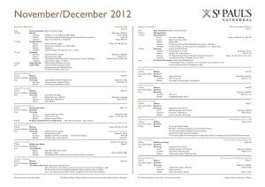 Music List 25 November 2012