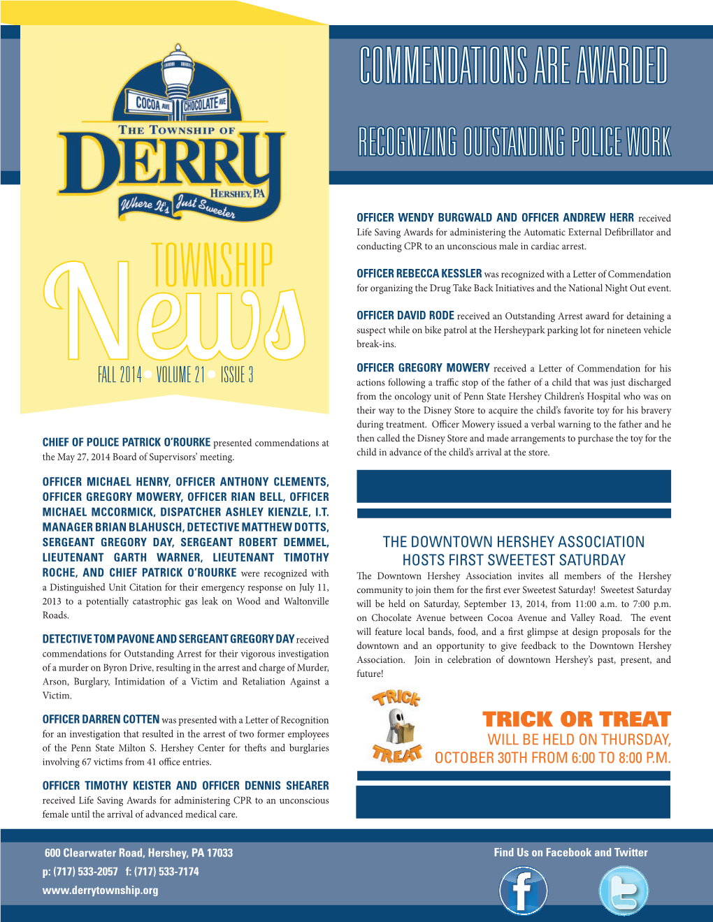 2014 FALL -Derry Township Newletter.Indd