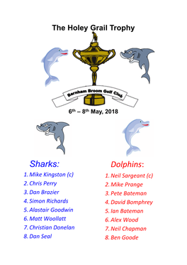 Sharks: Dolphins: 1