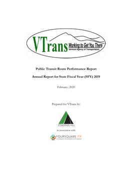 Public Transit Route Performance Report