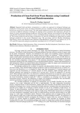 Biohydrogen Production by Sequential Dark and Photofermentation