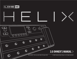 Line 6 Helix 3.0 Owners Manual