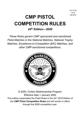 CMP Pistol Competition Rules for 2020