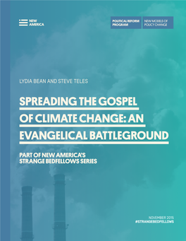 Spreading the Gospel of Climate Change: an Evangelical Battleground