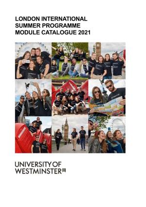 Summer 2021 Module Catalogue