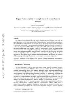Impact Factor Volatility to a Single Paper: a Comprehensive Analysis