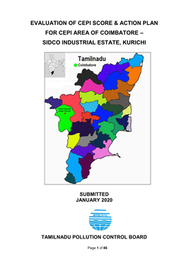 Evaluation of Cepi Score & Action Plan for Cepi Area of Coimbatore – Sidco Industrial Estate, Kurichi