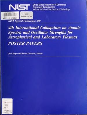 4Th International Colloquium on Atomic Spectra and Oscillator Strengths for Astrophysical and Laboratory Plasmas POSTER PAPERS