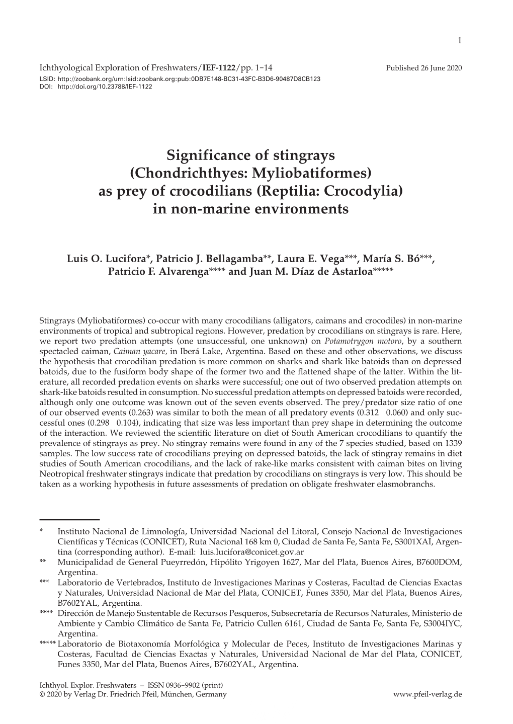 As Prey of Crocodilians (Reptilia: Crocodylia) in Non-Marine Environments