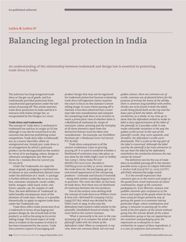 Balancing Legal Protection in India