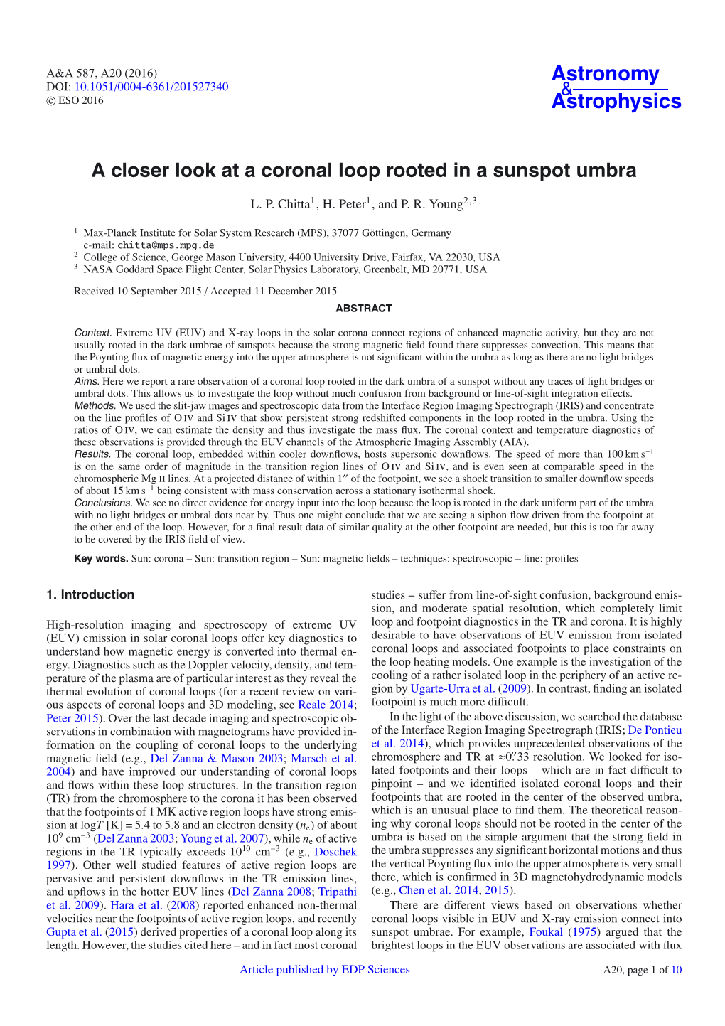 A Closer Look at a Coronal Loop Rooted in a Sunspot Umbra