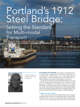 Portland's 1912 Steel Bridge: Setting the Standard for Multi-Modal Transport