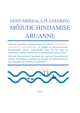 Eesti Mereala Planeering Mõjude Hindamise Aruanne