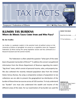 Illinois Tax Burdens� Inside This Issue