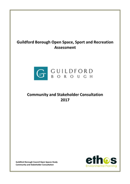 Guildford Borough Open Space, Sport and Recreation Assessment