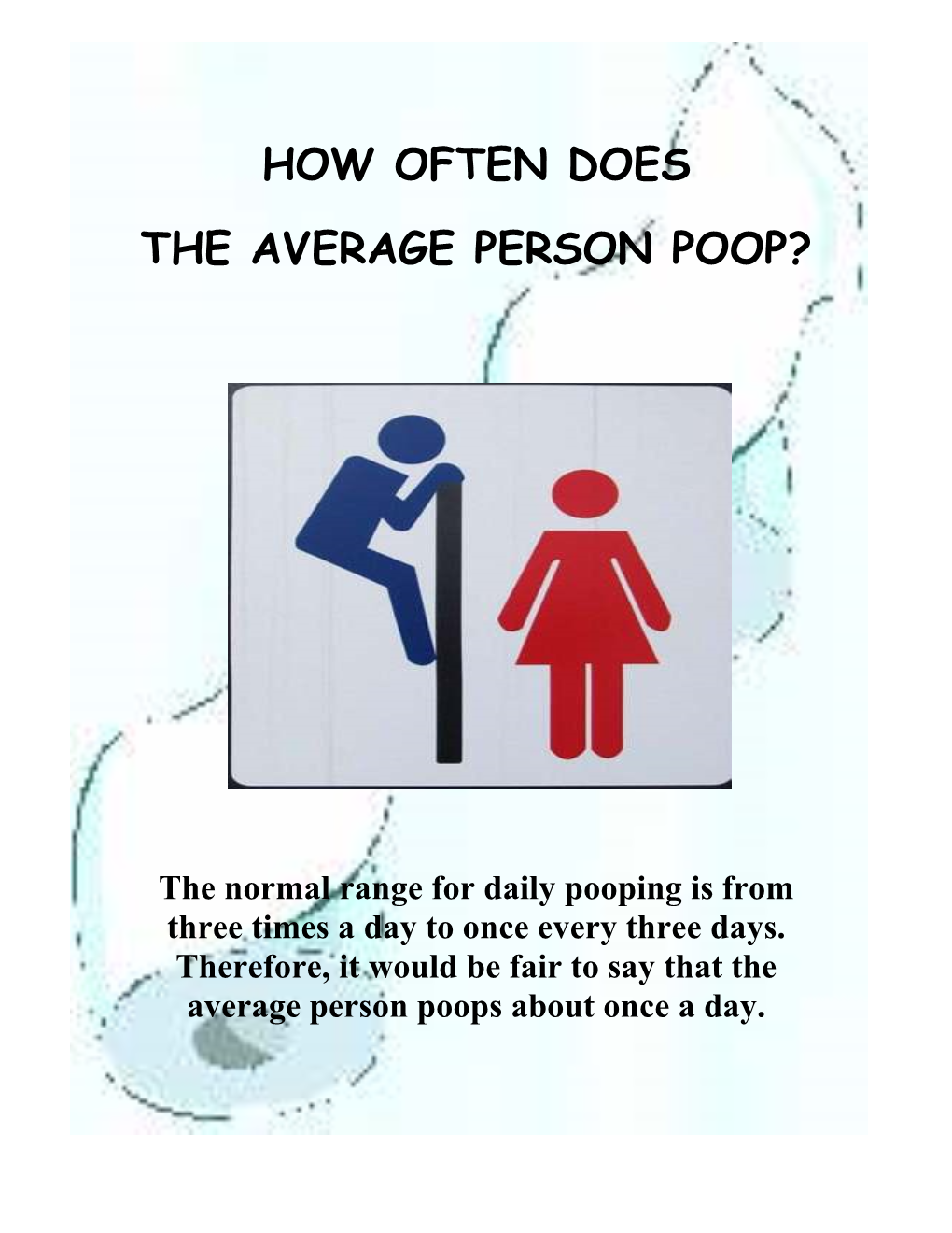 How Often Does the Average Person Poop?