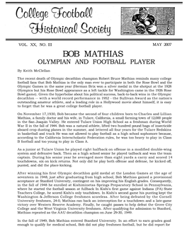 Bob Mathias: Olympian and Football Player