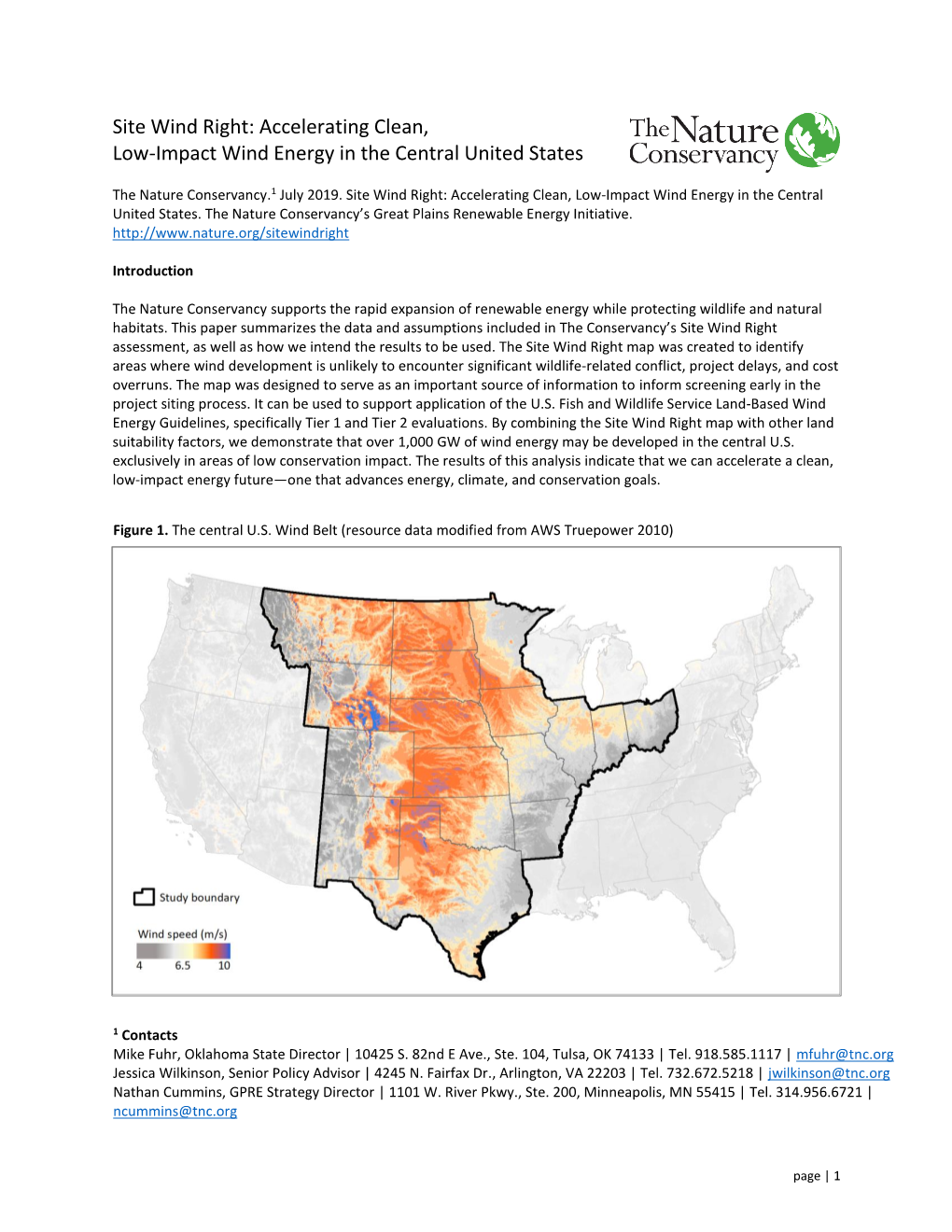 Accelerating Clean, Low-Impact Wind Energy in the Central United States