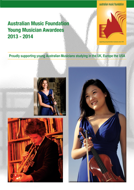 Australian Music Foundation Young Musician Awardees 2013 - 2014