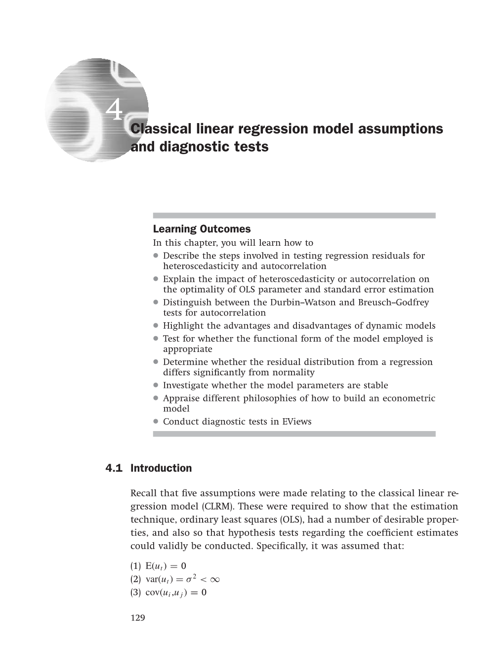 Classical Linear Regression Model Assumptions and Diagnostic Tests