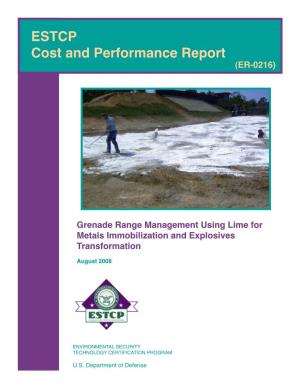 Cost and Performance Report: Grenade Range Management