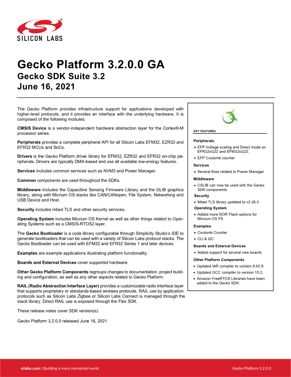 Gecko Platform Release Notes 3.2.0.0