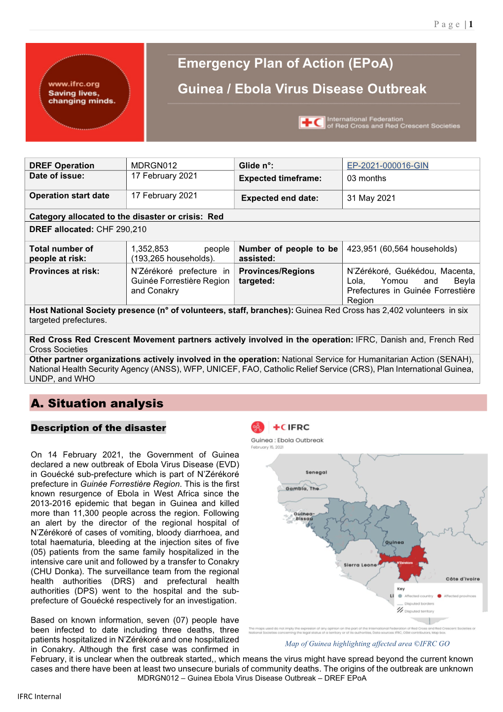 Guinea / Ebola Virus Disease Outbreak