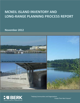 MCNEIL ISLAND INVENTORY and LONG-RANGE PLANNING Process REPORT