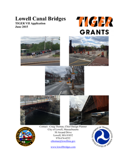 Lowell Canal Bridges TIGER VII Application June 2015