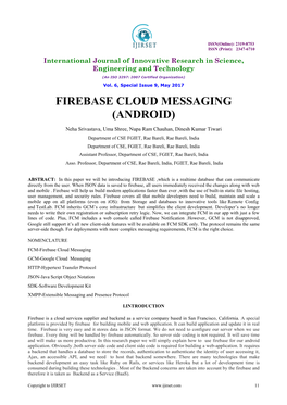 Firebase Cloud Messaging (Android)