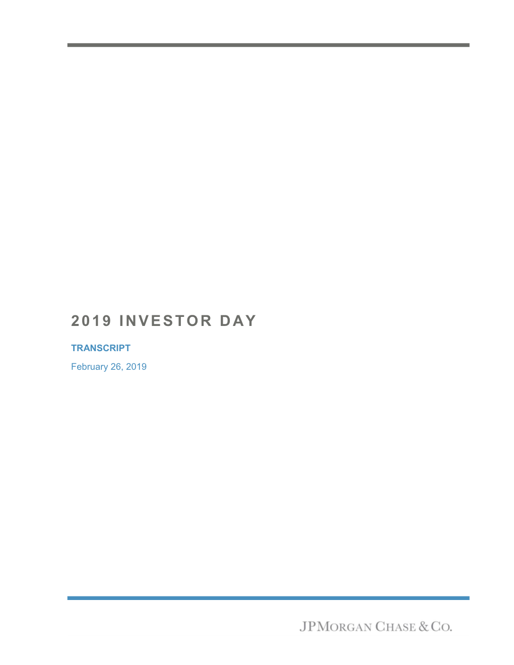 2019 Investor Day Transcript