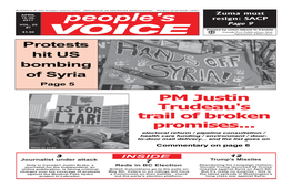 PM Justin Trudeau's Trail of Broken Promises... Electoral Reform / Pipeline Consultation / Health Care Funding / Environment / Door- To-Door Mail Delivery