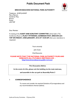 (Public Pack)Agenda Document for Audit and Scrutiny Committee, 22