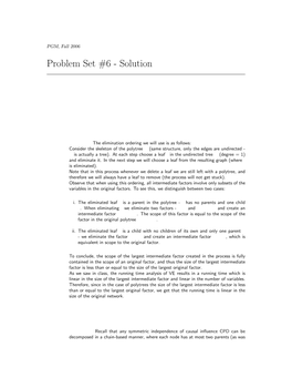 Problem Set #6 - Solution