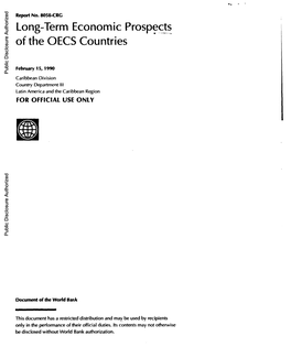 Long-Term Economic Prospects of the Oecs Countries