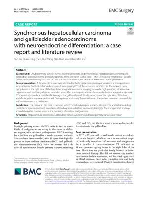 Synchronous Hepatocellular Carcinoma And