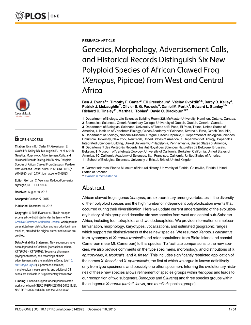 Genetics, Morphology, Advertisement Calls, And