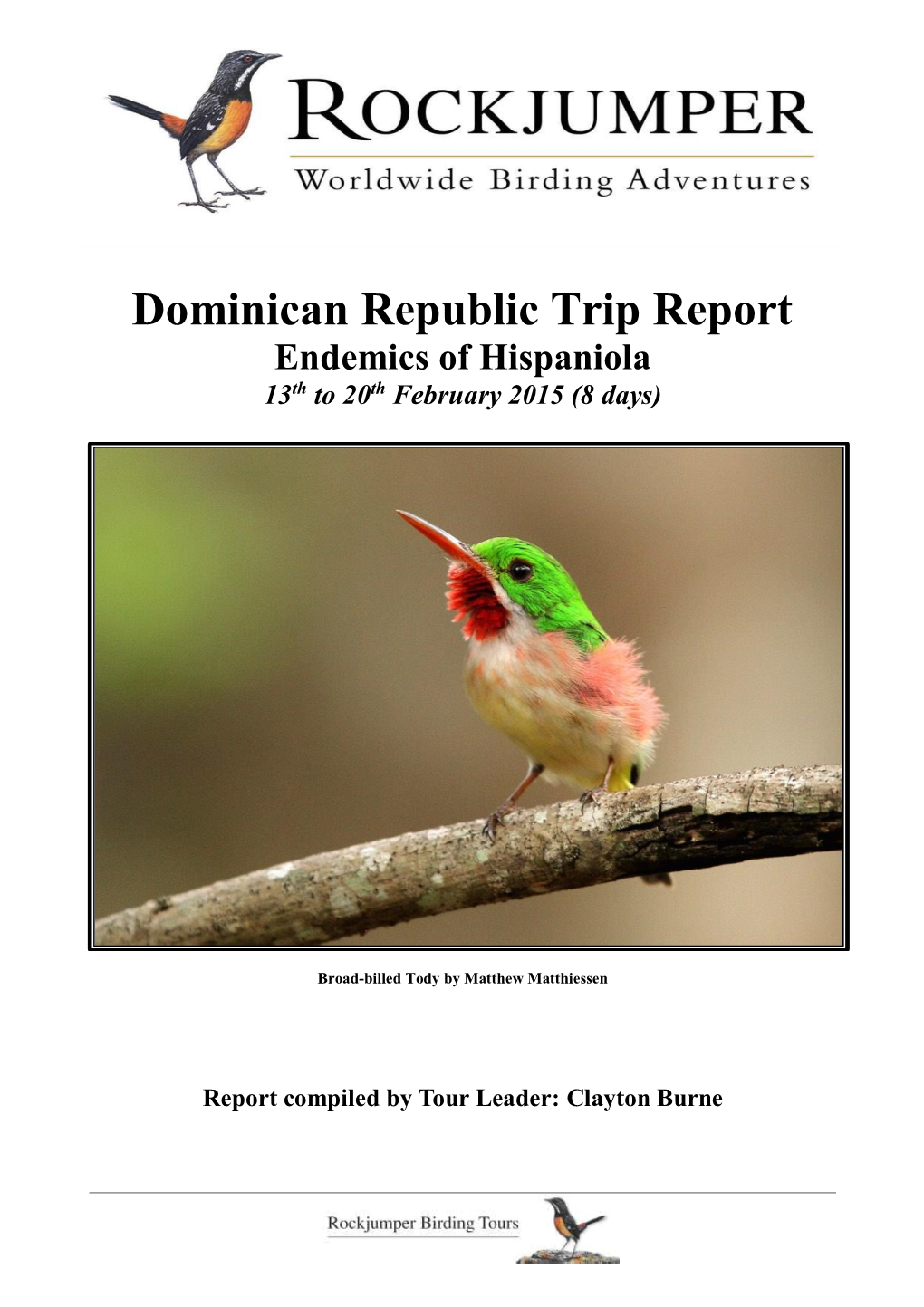 Dominican Republic Trip Report 2015 1