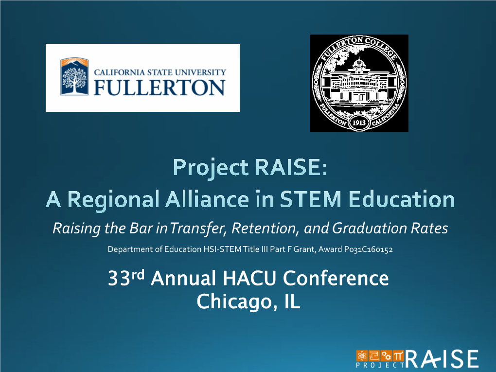 33Rd Annual HACU Conference Chicago, IL