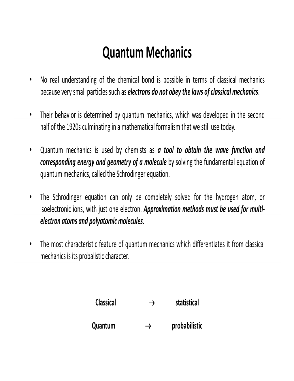 Quantum Mechanics