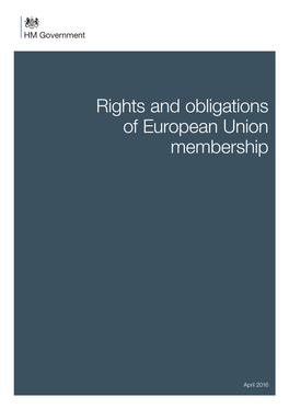 Rights and Obligations of European Union Membership