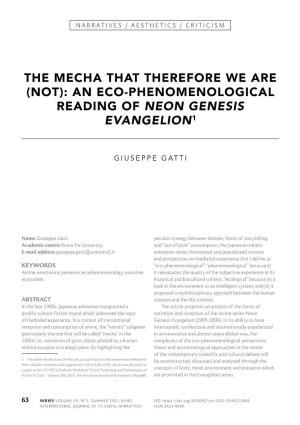 (Not): an Eco-Phenomenological Reading of Neon Genesis Evangelion1