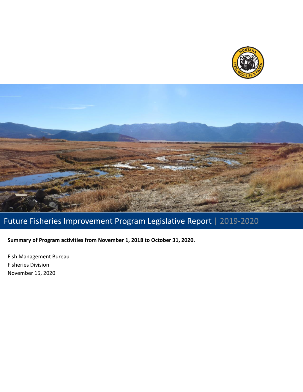 Future Fisheries Improvement Program Legislative Report | 2019-2020