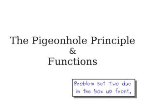 The Pigeonhole Principle Functions