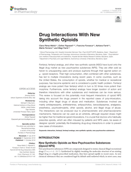 Drug Interactions with New Synthetic Opioids