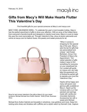 Gifts from Macy's Will Make Hearts Flutter This Valentine's
